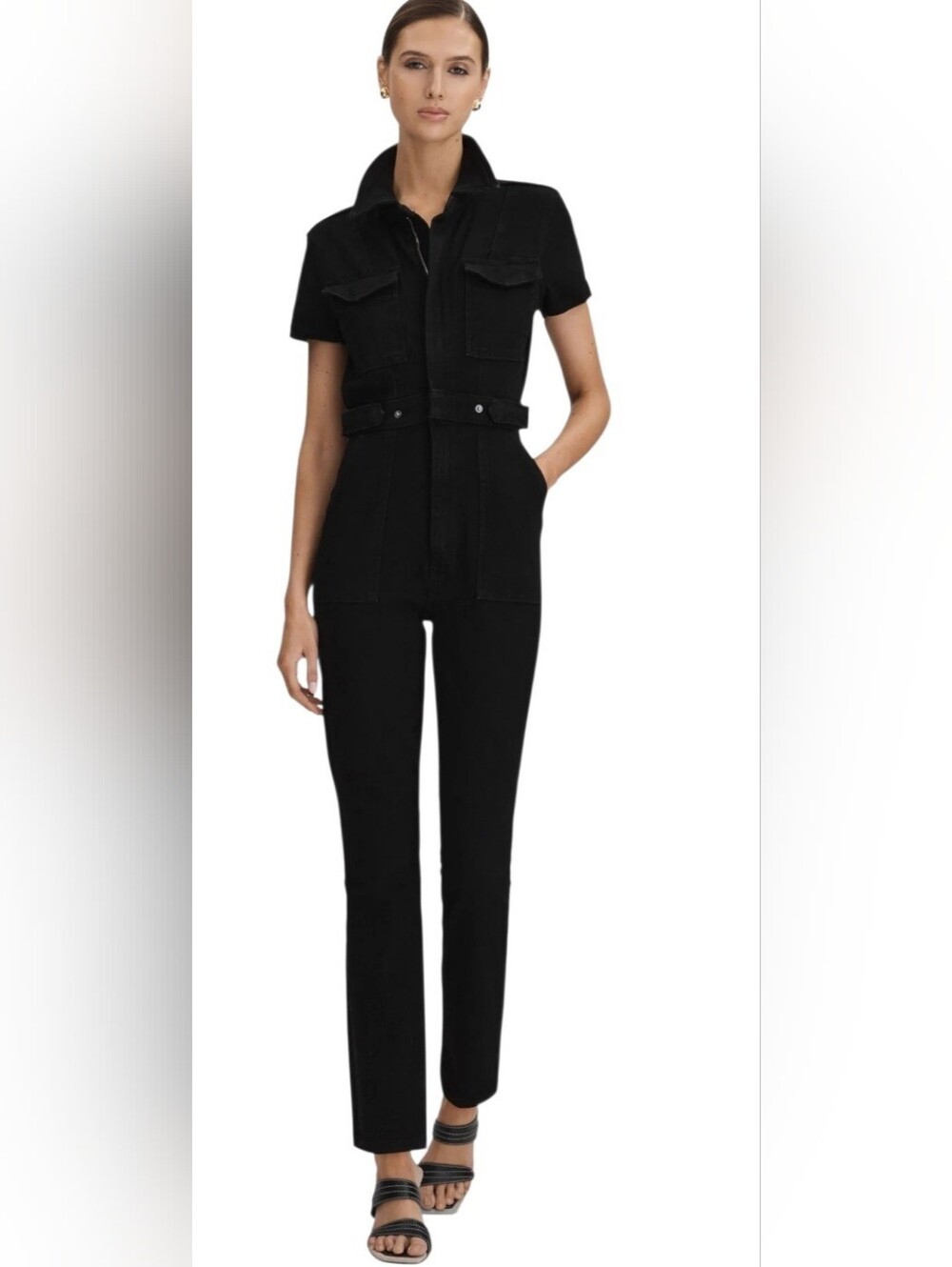 NWT Good American Fit For Success Black Jumpsuit Small